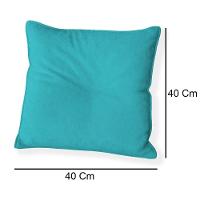 Capa Para Almofada Quadrada Veludo 40x40cm - 7 Decor Azul Turquesa - 3
