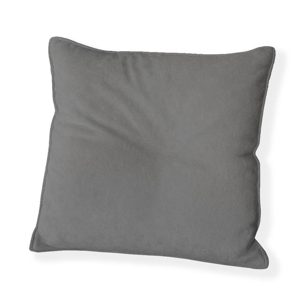 Capa Para Almofada Quadrada Boucle 50x50cm - 7 Decor Cinza Escuro - 1