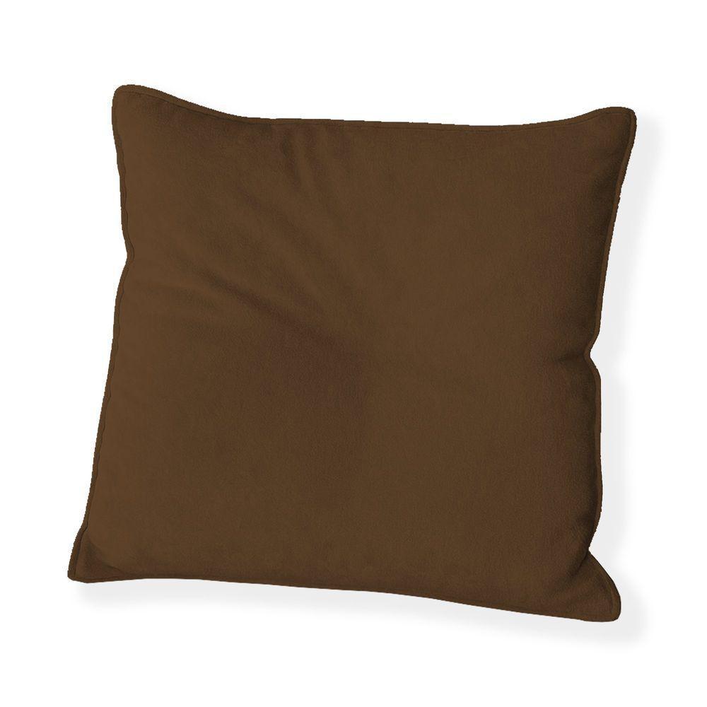 Capa Para Almofada Quadrada Boucle 50x50cm - 7 Decor Marrom - 1