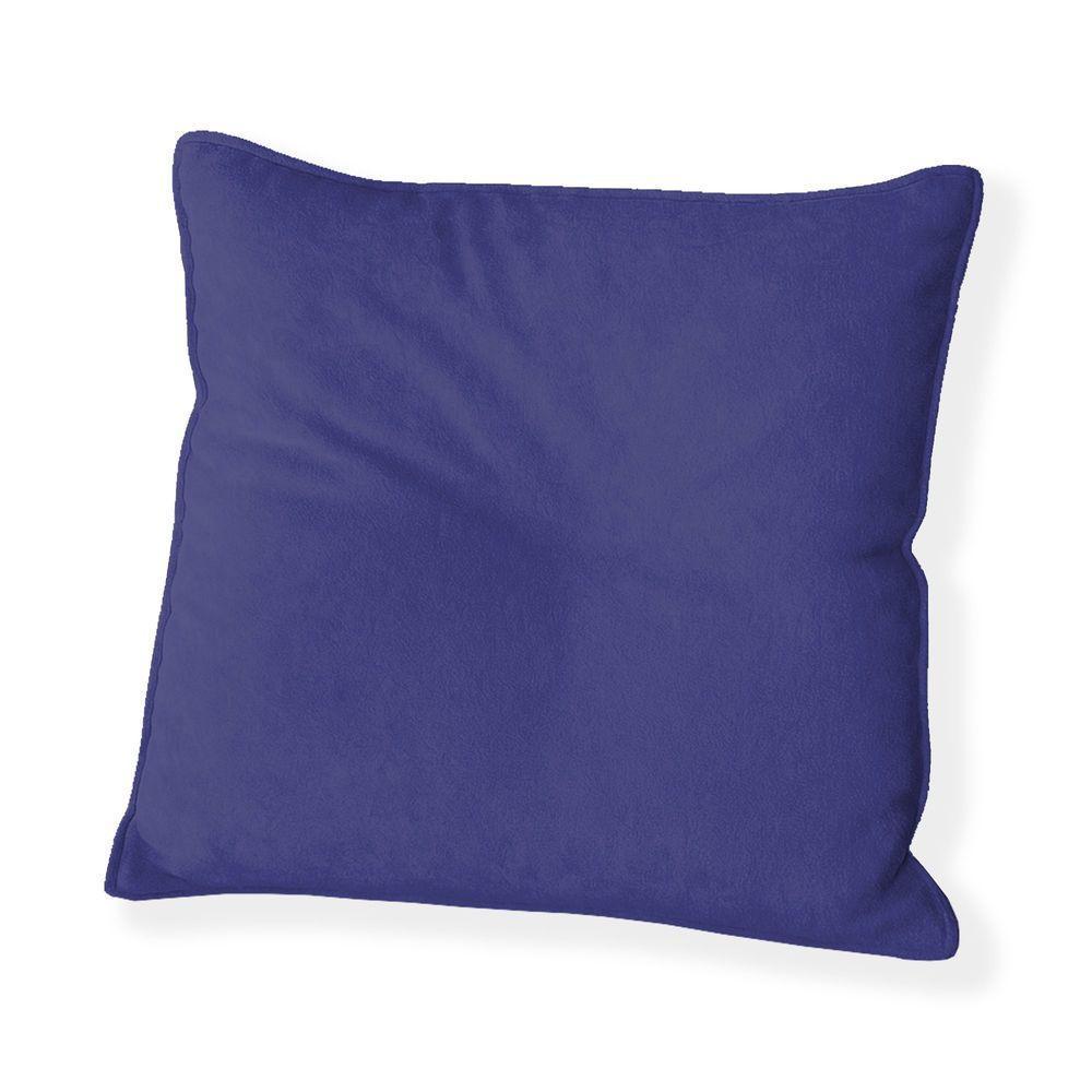 Capa Para Almofada Quadrada Veludo 40x40cm - 7 Decor Azul Marinho - 1
