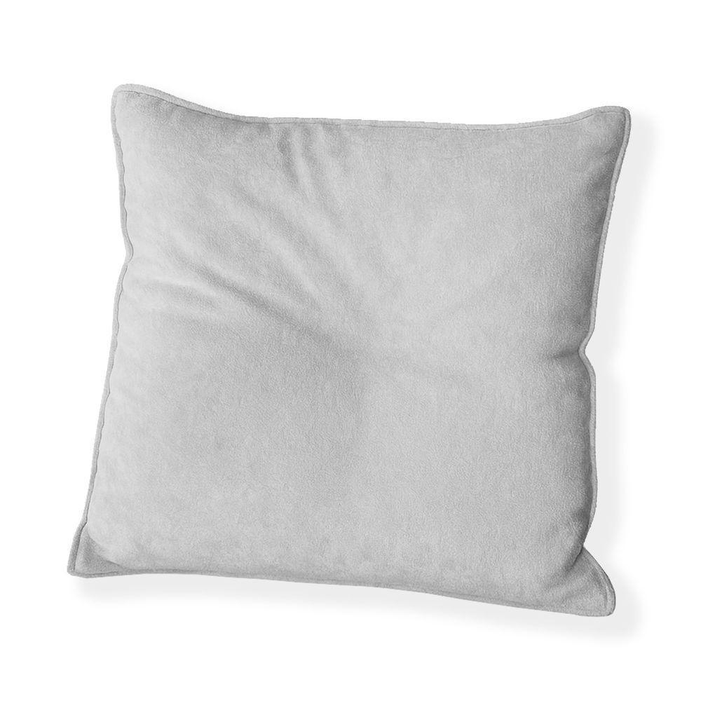 Capa Para Almofada Quadrada Boucle 50x50cm - 7 Decor Prata - 1