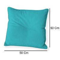 Capa Para Almofada Quadrada Boucle 50x50cm - 7 Decor Azul Turquesa - 4