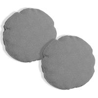 Kit 2 Capas Para Almofada Redonda Boucle 50x50cm - 7 Decor Cinza Escuro - 1