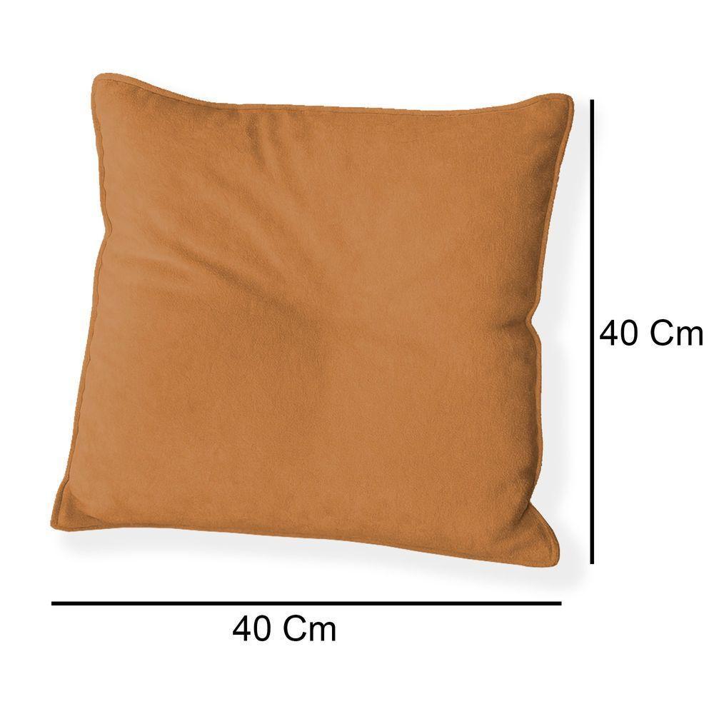 Capa Para Almofada Quadrada Veludo 40x40cm - 7 Decor Terracota - 4