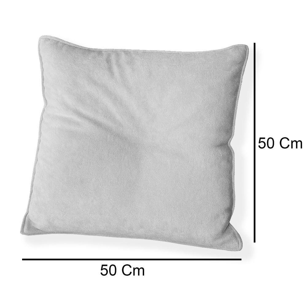 Kit 2 Capas Para Almofada Quadrada Boucle 50x50cm - 7 Decor Prata - 4