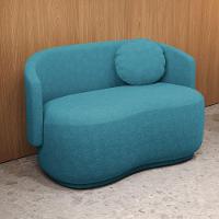 Capa Para Almofada Redonda Boucle 40x40cm - 7 Decor Azul Turquesa - 2