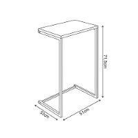 Mesa Lateral De Apoio Industrial Sofá Charmme Ferro Cobre E Tampo Off-white - 3