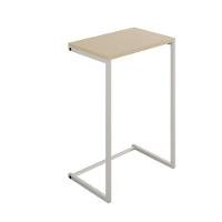 Mesa Lateral De Apoio Industrial Sofá Charmme Ferro Branco E Tampo Off-white - 2