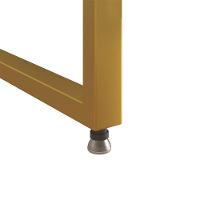 Kit 2 Mesas De Cabeceira Industrial Marrocos Ferro Dourado E Tampo Preto - 5