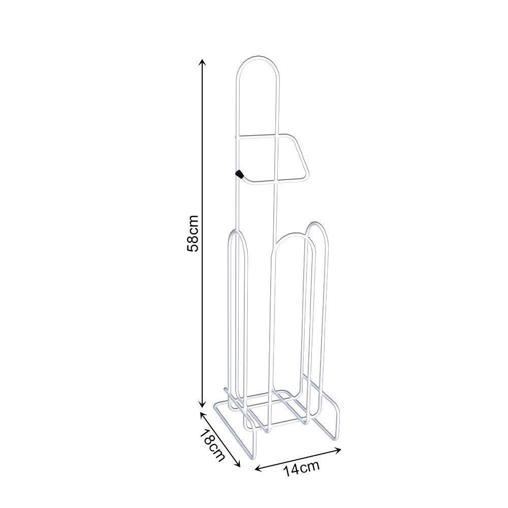 Porta Papel Higiênico De Chão Isabela Branco - 4