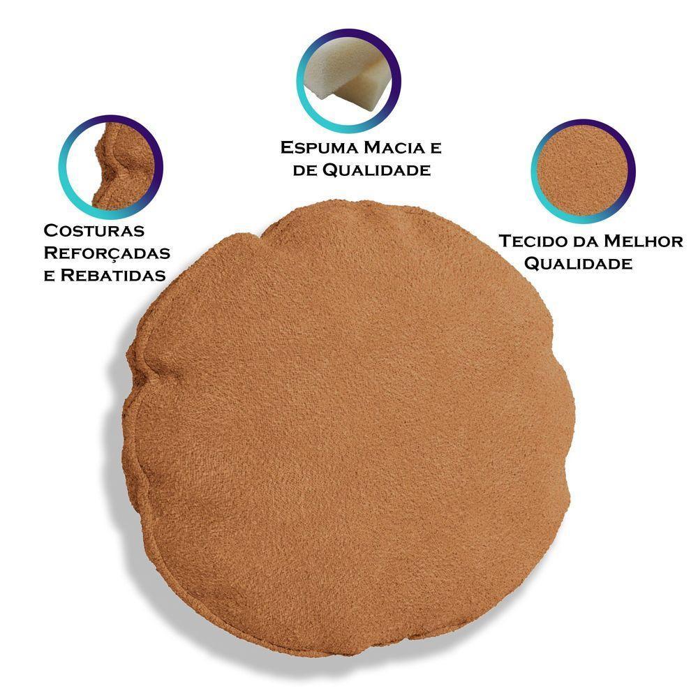 Kit 4 Capas Para Almofada Redonda Boucle 40x40cm - 7 Decor Terracota - 3