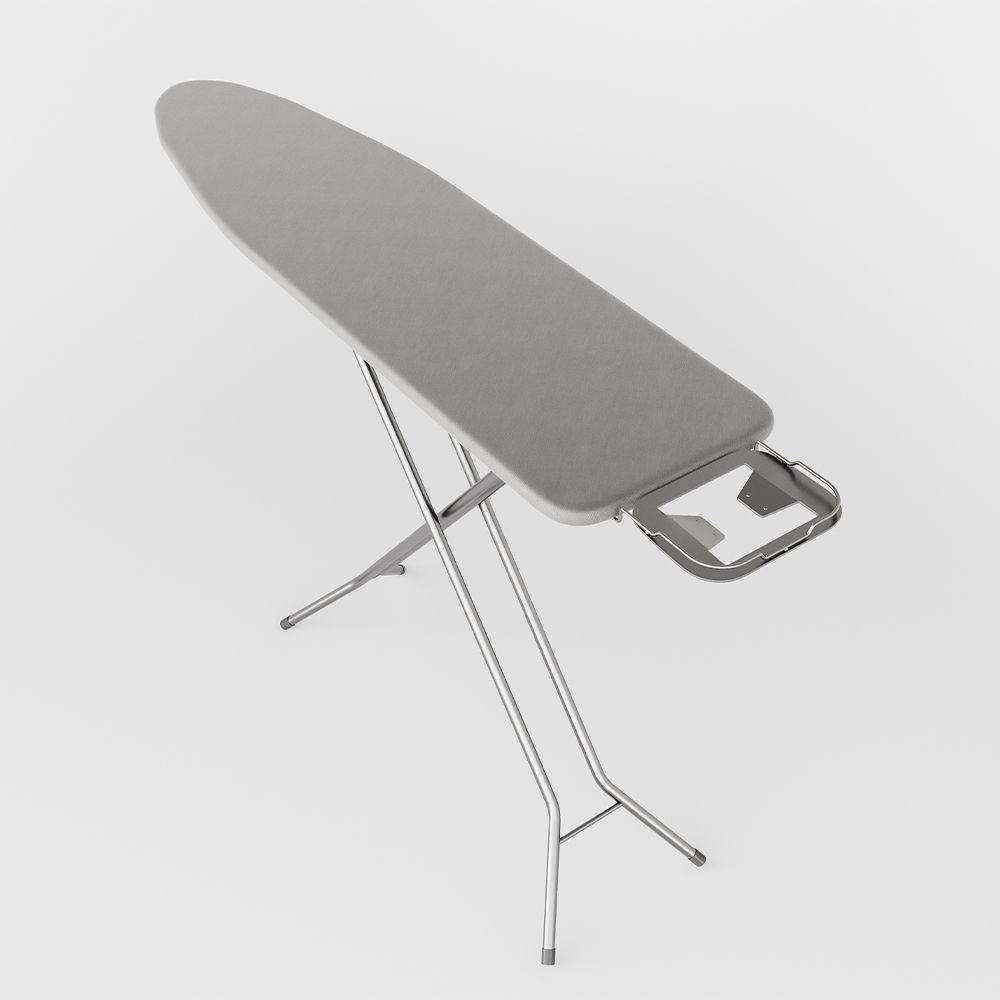 Tábua De Passar Roupas Dobrável Lyon Com Tecido Térmico E Porta Ferro Prata - 2
