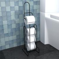 Porta Papel Higiênico De Chão Isabela Preto - 1