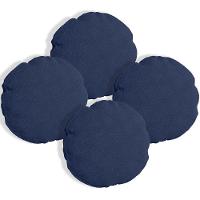 Kit 4 Capas Para Almofada Redonda Boucle 40x40cm - 7 Decor Azul Marinho - 1