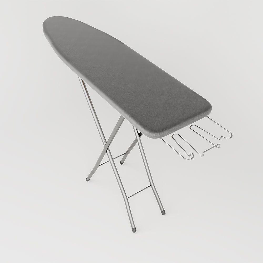 Tábua De Passar Roupas Dobrável Isabela Com Tecido Térmico E Porta Ferro Prata - 2