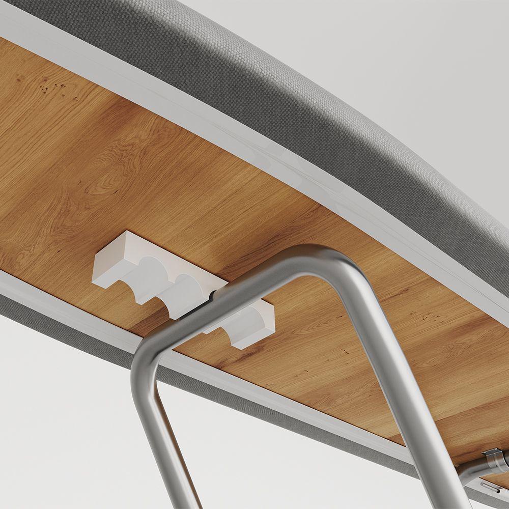 Tábua De Passar Roupas Dobrável Isabela Com Tecido Térmico E Porta Ferro Prata - 5