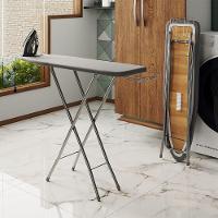 Tábua De Passar Roupas Dobrável Isabela Com Tecido Térmico E Porta Ferro Prata - 1