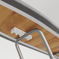 Tábua De Passar Roupas Dobrável Isabela Com Tecido Térmico E Porta Ferro Prata - 5