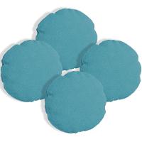 Kit 4 Capas Para Almofada Redonda Boucle 50x50cm - 7 Decor Azul Turquesa - 1