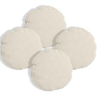 Kit 4 Capas Para Almofada Redonda Boucle 40x40cm - 7 Decor Bege - 1