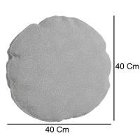 Kit 4 Capas Para Almofada Redonda Boucle 40x40cm - 7 Decor Prata - 4