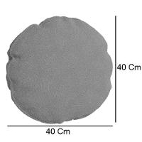 Kit 4 Capas Para Almofada Redonda Boucle 40x40cm - 7 Decor Cinza Escuro - 4