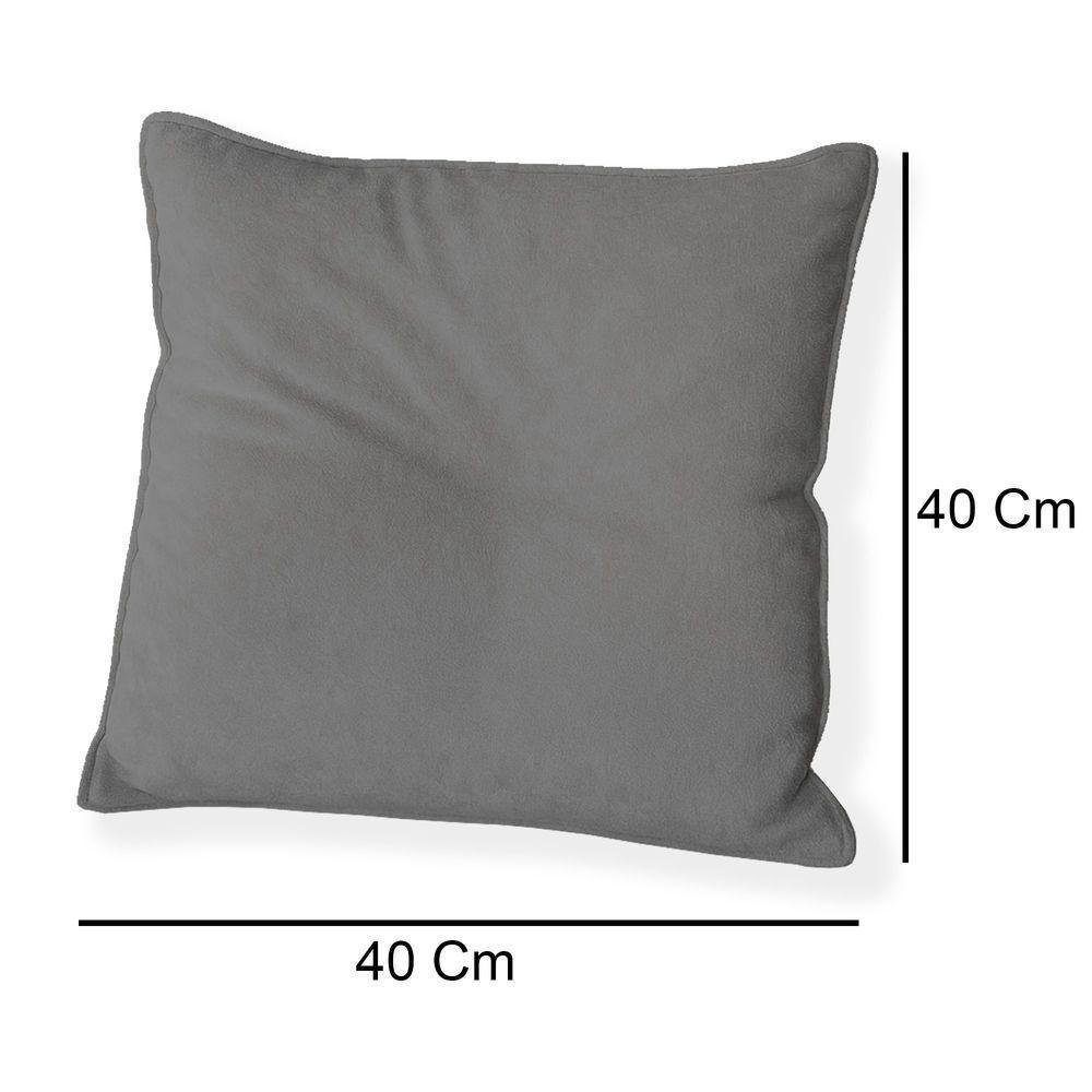 Kit 4 Capas Para Almofada Quadrada Boucle 40x40cm - 7 Decor Cinza Escuro - 4