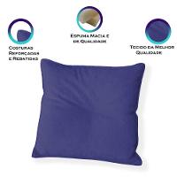 Kit 4 Capas Para Almofada Quadrada Boucle 50x50cm - 7 Decor Azul Marinho - 3