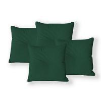 Kit 4 Capas Para Almofada Quadrada Veludo 40x40cm - 7 Decor Verde Escuro - 1