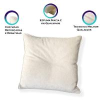 Kit 4 Capas Para Almofada Quadrada Boucle 50x50cm - 7 Decor Bege - 3