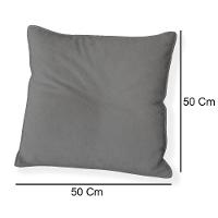 Kit 4 Capas Para Almofada Quadrada Boucle 50x50cm - 7 Decor Cinza Escuro - 4