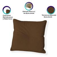 Kit 4 Capas Para Almofada Quadrada Boucle 40x40cm - 7 Decor Marrom - 3