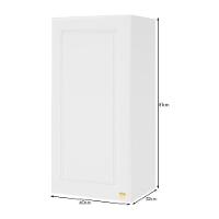 Armário Aéreo Firenze 40cm 1 Porta Branco - Indékes Branco - 3