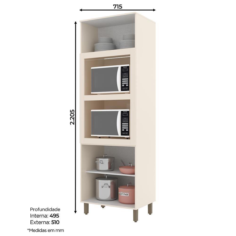 Torre Quente 2 Fornos Connect Off White - Móveis Henn Off White - 3