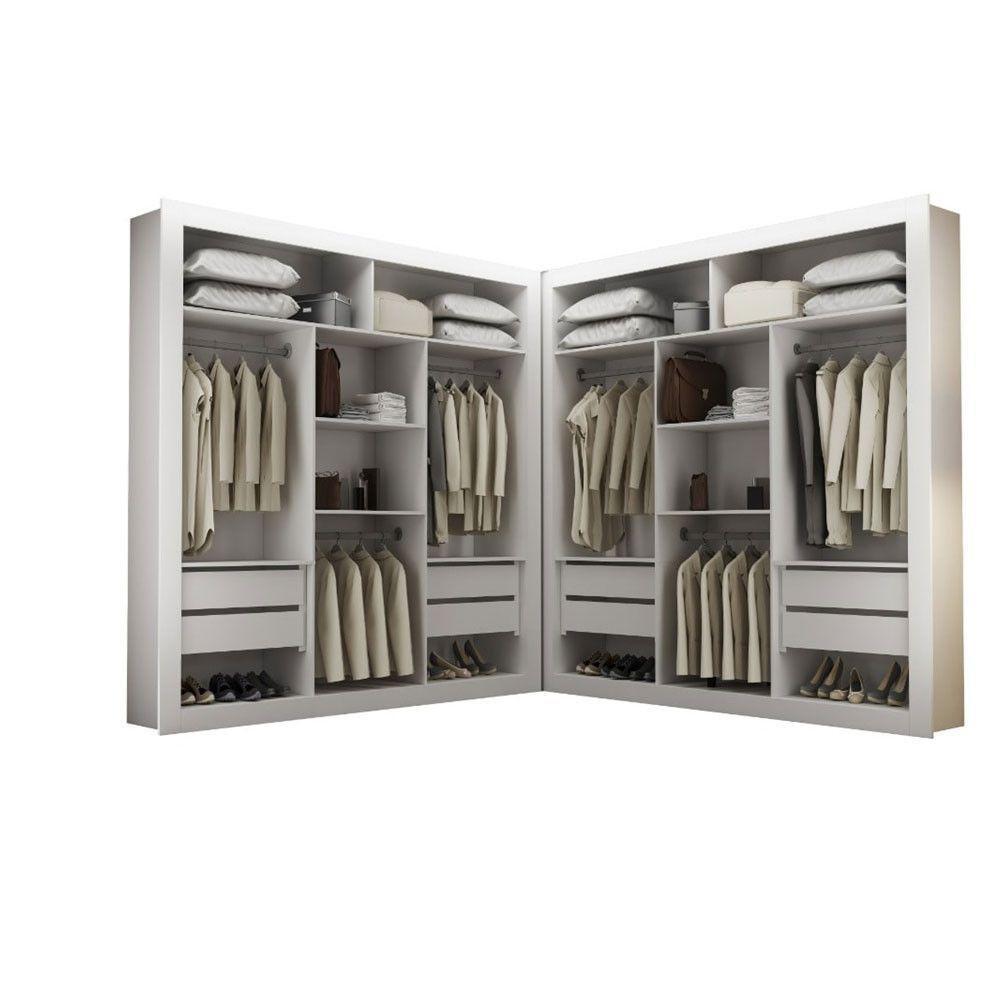 Closet Berlim Premium 8 Gavetas Convencional Rufato Branco - 1