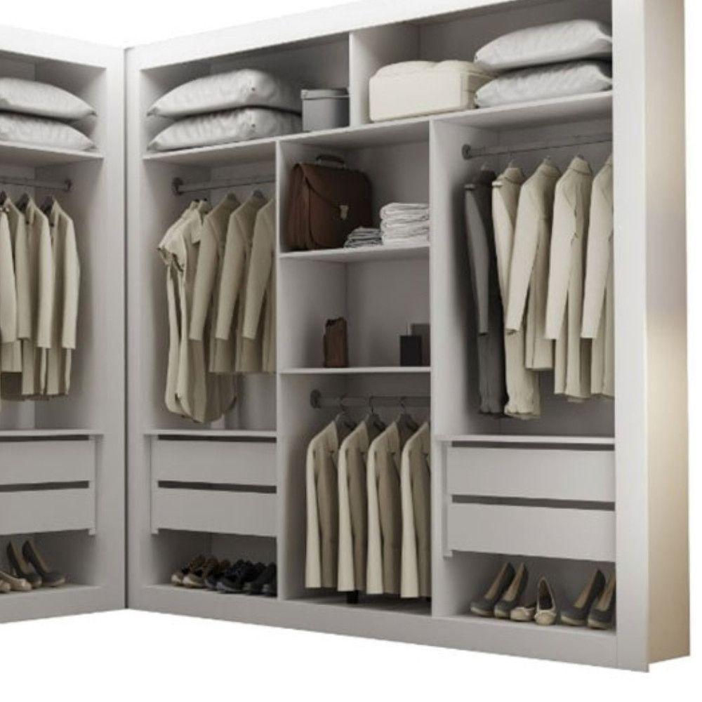 Closet Berlim Premium 8 Gavetas Convencional Rufato Branco - 3