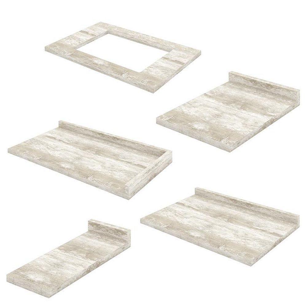 Cozinha Completa De Canto Americana 14 Peças Branco Com Cristaleira - Móveis Henn Branco - 5