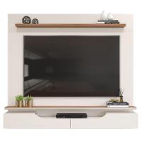 Painel Para Tv 60 Pol 2 Portas 160 Cm Levi Off White Freijo Dj Moveis Off White Freijo - 1
