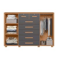 Cômoda Fontana 2 Portas E 7 Gavetas Freijó-titanium - Móveis Albatroz Freijó-titanium - 3