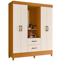 Guarda Roupa Capelinha Mobi 4 Portas Cinamomo-off White - Móveis Albatroz Cinamomo-off White - 1