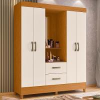 Guarda Roupa Capelinha Mobi 4 Portas Cinamomo-off White - Móveis Albatroz Cinamomo-off White - 2