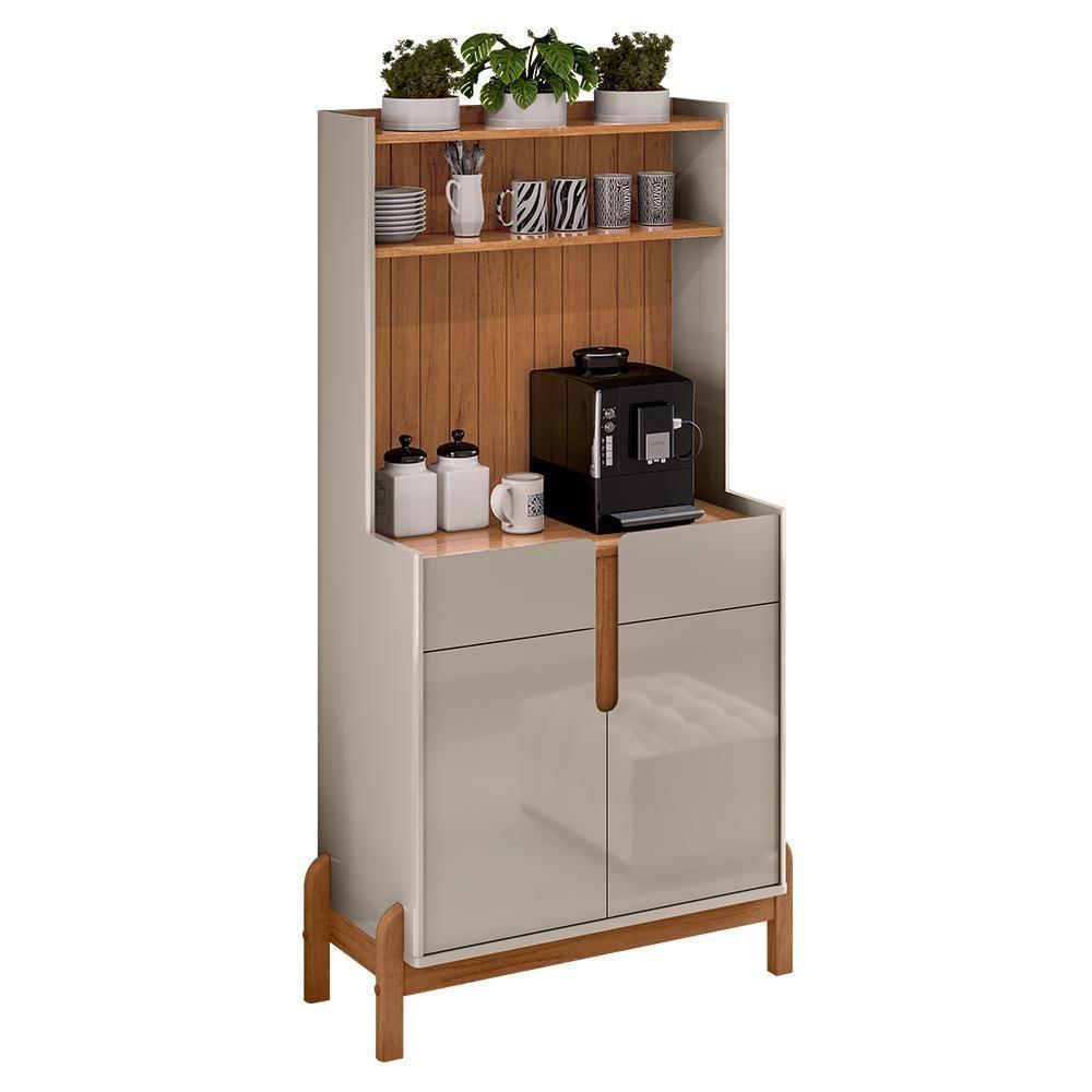 Aparador Cantinho Do Café Lizz 2 Portas E 2 Gavetas Off White-cedro - Casa D Off White-cedro - 1