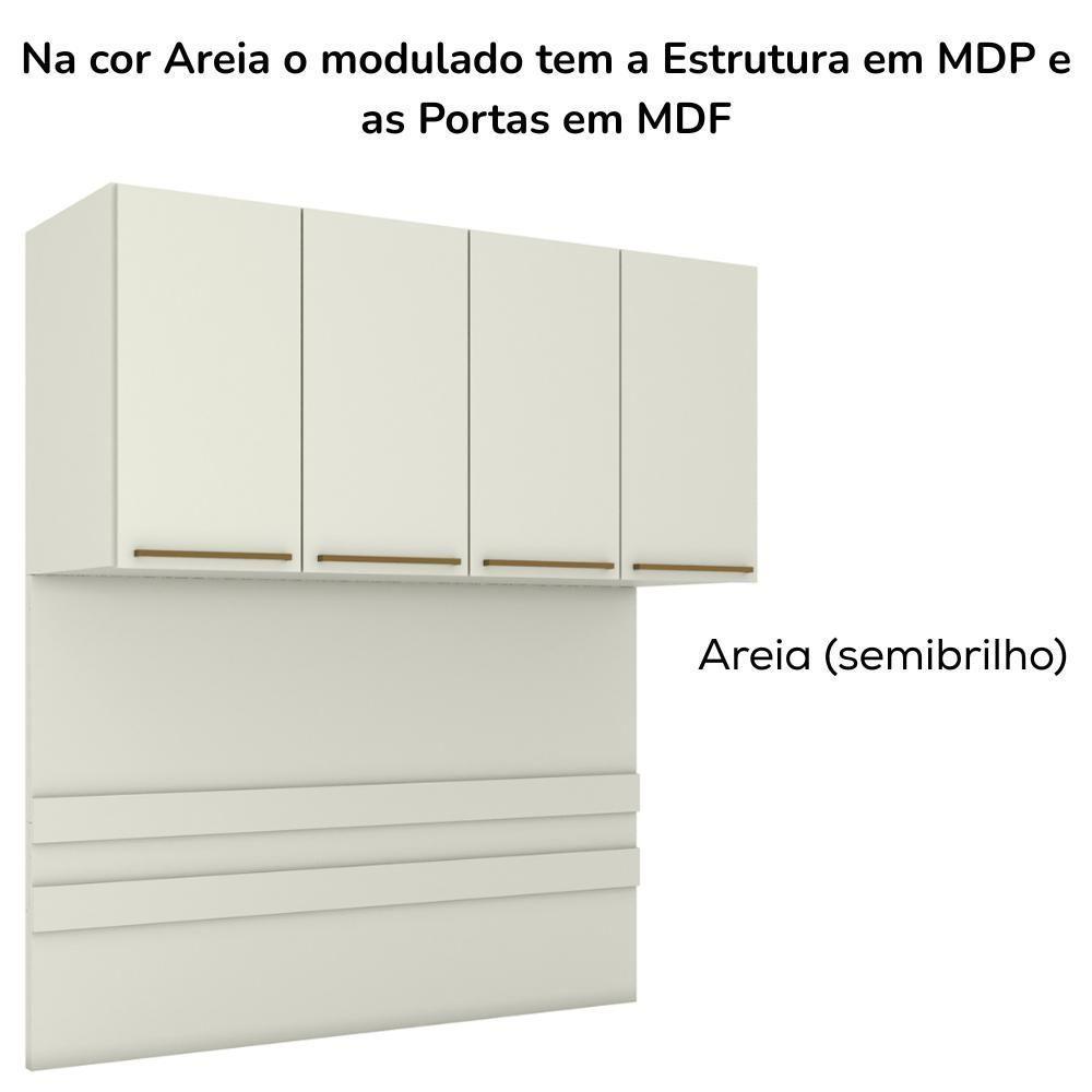 Ponte Casal Modulado 4 Portas 185x165 Cm Seletto Areia Henn Areia - 6