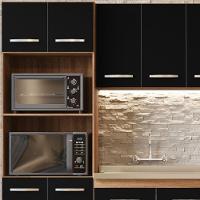 Cozinha Modulada Completa 4 Peças Mara Savana Preto Moblis - 5