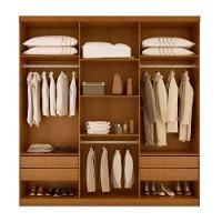 Guarda Roupa Casal Boston 6 Portas 4 Gavetas Moderna Imbuia/off White - 3