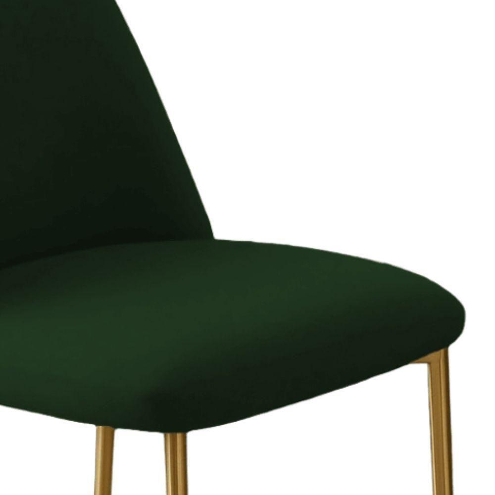 Conjunto 2 Cadeiras Londres Veludo Verde Escuro Metal Dourado - 9