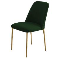 Conjunto 2 Cadeiras Londres Veludo Verde Escuro Metal Dourado - 7