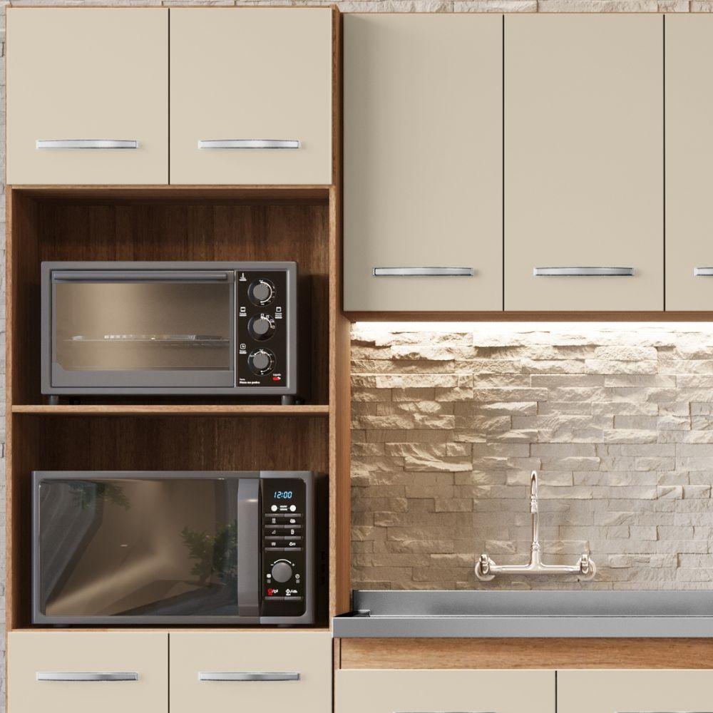 Cozinha Modulada Completa 4 Peças Mara Savana Off White Moblis - 5