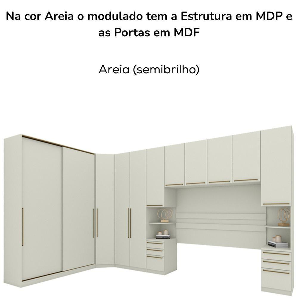 Quarto Casal Modulado Completo 6 Pecas Seletto Areia Henn Areia - 7