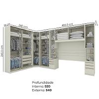 Quarto Casal Modulado Completo 6 Pecas Seletto Areia Henn Areia - 3